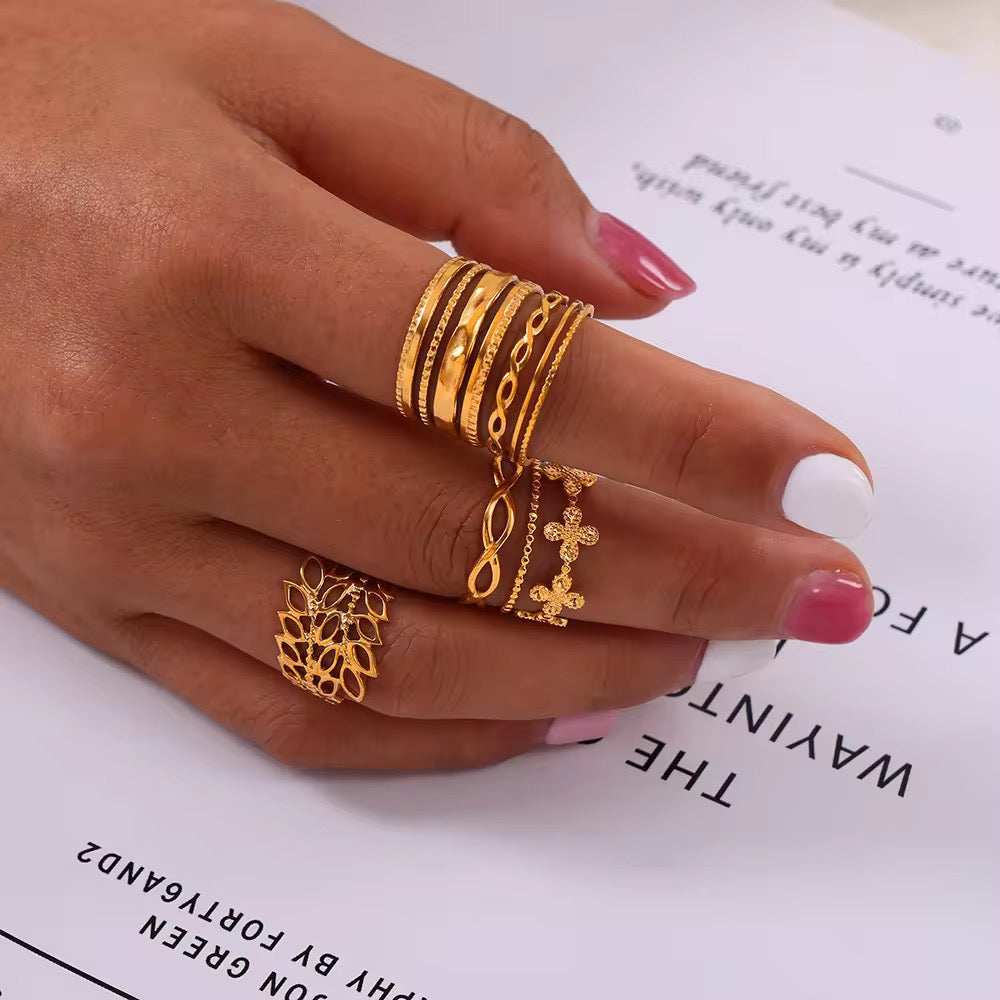 Sunray Stack Ring