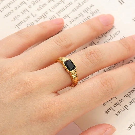 Black emerald Ring