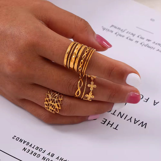 Sunray Stack Ring